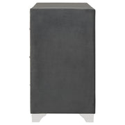Melody 6-drawer Upholstered Dresser Grey - 223383