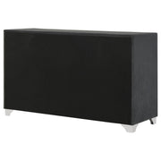 Melody 6-drawer Upholstered Dresser Grey - 223383