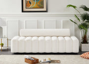Melody 83.5" Velvet Upholstered Sofa in Cream - 647Cream-S