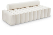 Melody 83.5" Velvet Upholstered Sofa in Cream - 647Cream-S