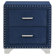 Melody Upholstered 2-drawer Nightstand Pacific Blue - 223372