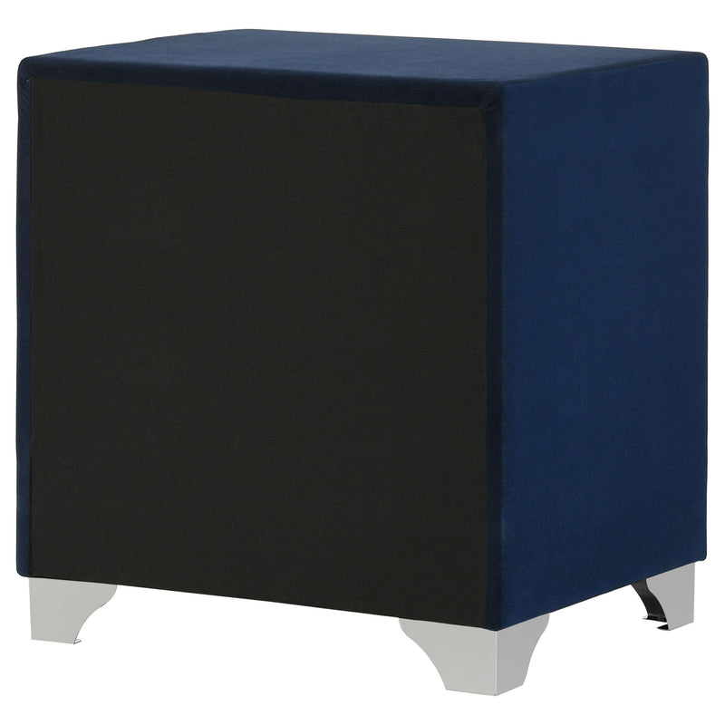 Melody Upholstered 2-drawer Nightstand Pacific Blue - 223372