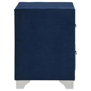 Melody Upholstered 2-drawer Nightstand Pacific Blue - 223372