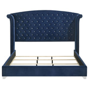 Melody Upholstered Eastern King Wingback Bed Pacific Blue - 223371KE