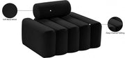 Melody Velvet Upholstered Chair in Black - 647Black-C