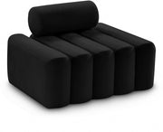 Melody Velvet Upholstered Chair in Black - 647Black-C