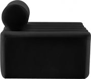 Melody Velvet Upholstered Chair in Black - 647Black-C