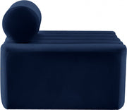 Melody Velvet Upholstered Chair in Blue - 647Navy-C