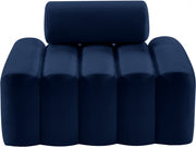 Melody Velvet Upholstered Chair in Blue - 647Navy-C