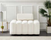 Melody Velvet Upholstered Chair in Cream - 647Cream-C