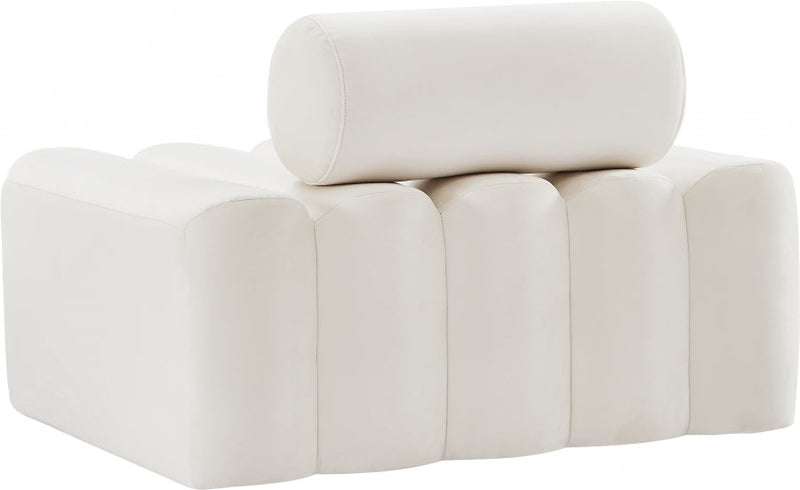 Melody Velvet Upholstered Chair in Cream - 647Cream-C