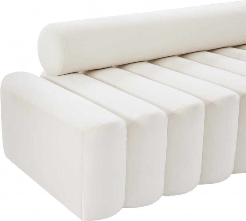 Melody Velvet Upholstered Chair in Cream - 647Cream-C