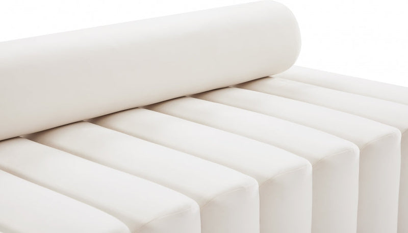 Melody Velvet Upholstered Chair in Cream - 647Cream-C