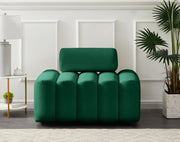 Melody Velvet Upholstered Chair in Green - 647Green-C