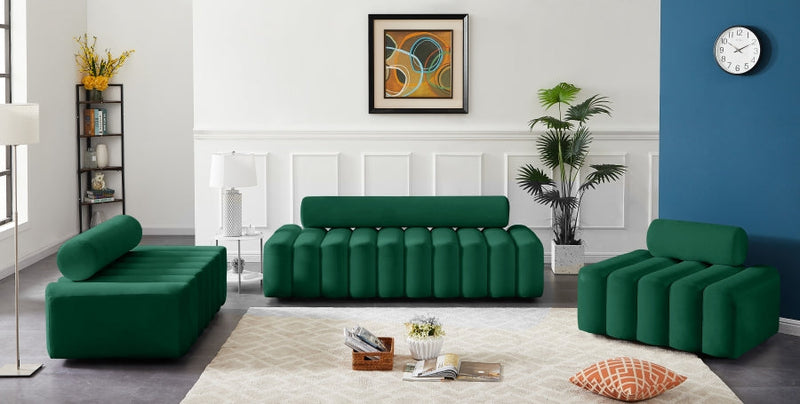 Melody Velvet Upholstered Chair in Green - 647Green-C