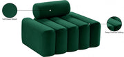 Melody Velvet Upholstered Chair in Green - 647Green-C
