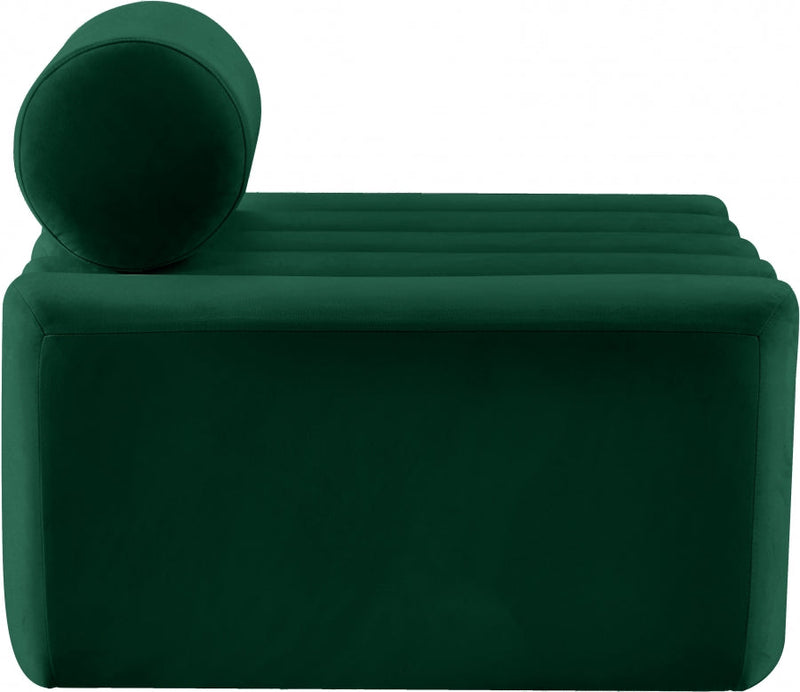 Melody Velvet Upholstered Chair in Green - 647Green-C