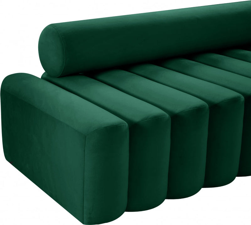 Melody Velvet Upholstered Chair in Green - 647Green-C