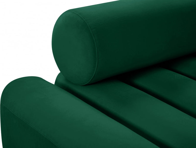 Melody Velvet Upholstered Chair in Green - 647Green-C