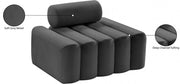 Melody Velvet Upholstered Chair in Grey - 647Grey-C