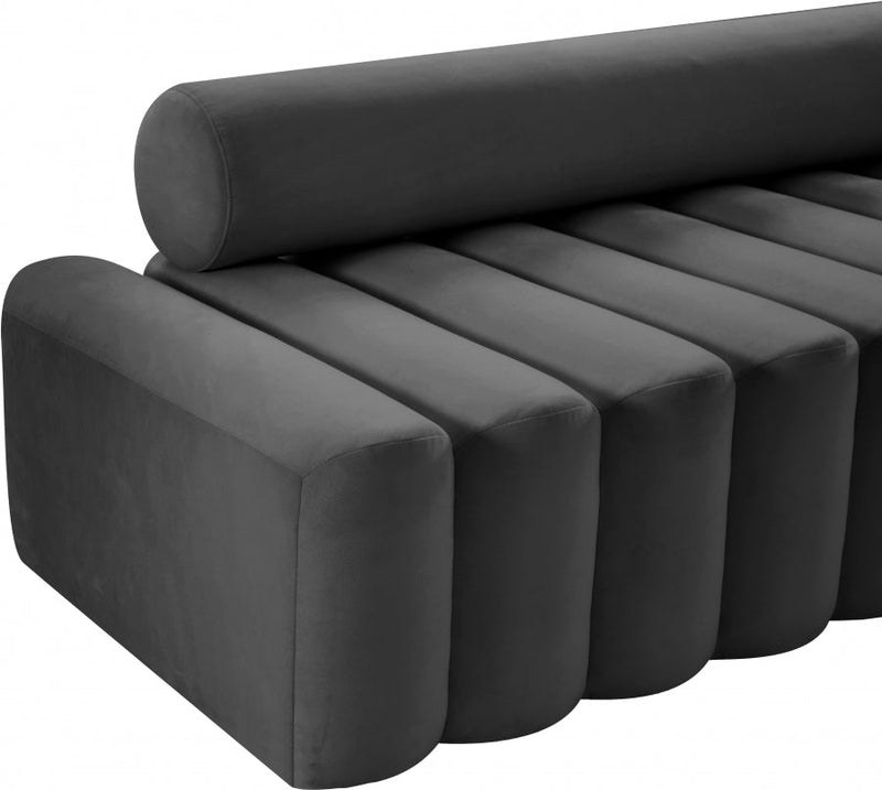Melody Velvet Upholstered Chair in Grey - 647Grey-C