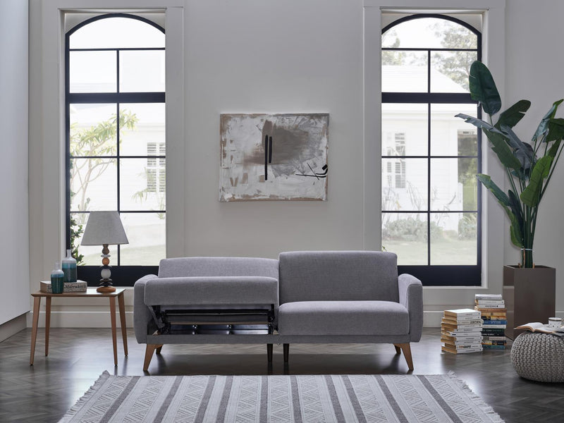 Memory Foam Sofa In A Box (Koopsi Basic Gray 110) - Gate FurnitureSleeper Sofa