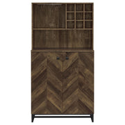 Mendoza 2-door Home Bar Cabinet Wine Storage Rustic Oak - 182082