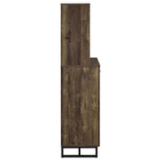 Mendoza 2-door Home Bar Cabinet Wine Storage Rustic Oak - 182082