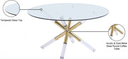 Mercury Glass Top, Acrylic And Metal Base Coffee Table in Gold - 284-C
