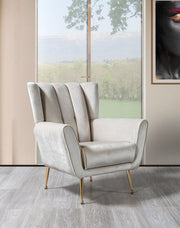 Merida Ivory Velvet Chair - MERIDAIVORY-C