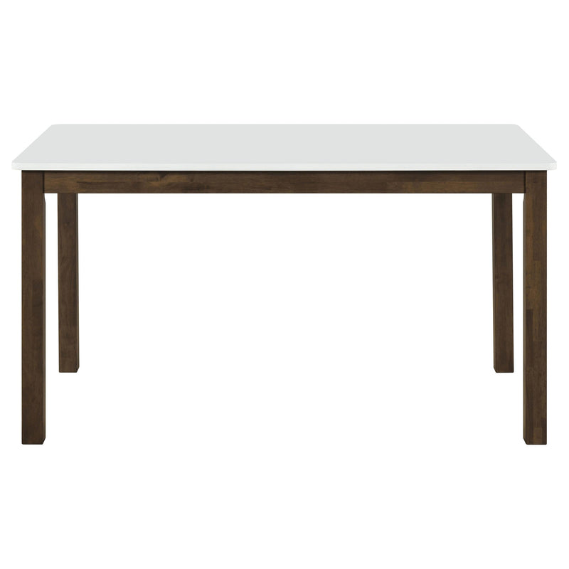 Merrin 55-inch Rectangular Dining Table White and Walnut - 192721