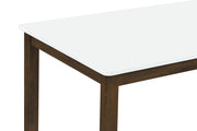 Merrin 55-inch Rectangular Dining Table White and Walnut - 192721