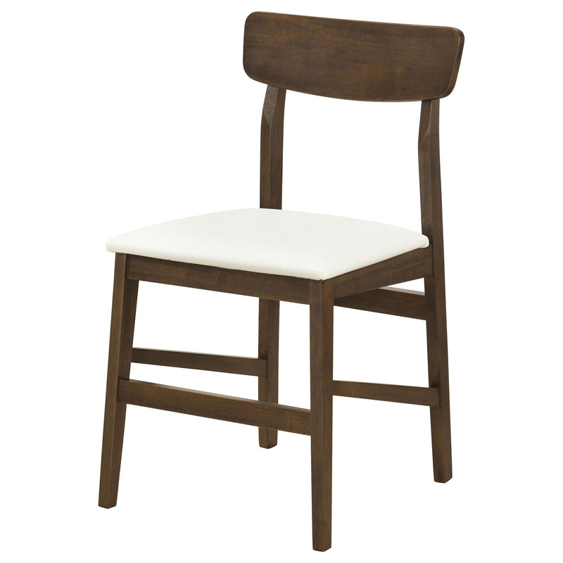 Merrin Dining Side Chair Off White and Walnut (Set of 2) - 192722