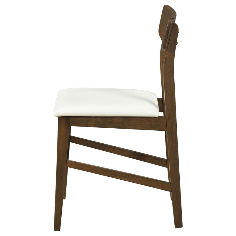 Merrin Dining Side Chair Off White and Walnut (Set of 2) - 192722