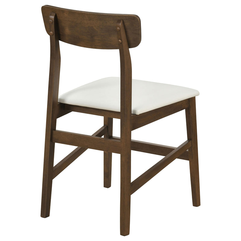 Merrin Dining Side Chair Off White and Walnut (Set of 2) - 192722