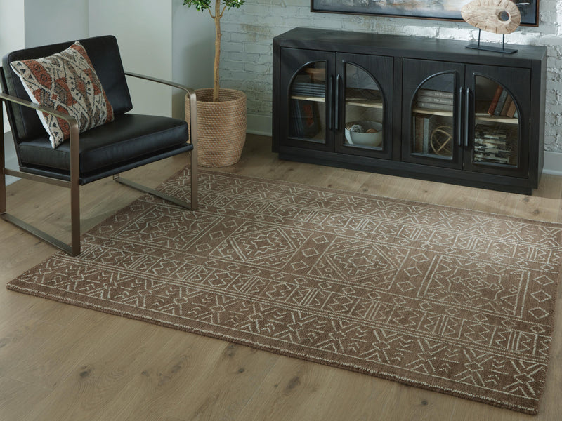 Merrittman Brown/Ivory 5' x 7' Area Rug - R407702