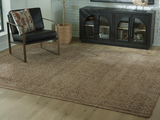 Merrittman Brown/Ivory 7'8" x 10' Area Rug - R407701
