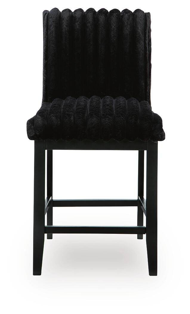 Mervannie Black Counter Height Barstool, Set of 2 - PCD571-124