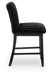 Mervannie Black Counter Height Barstool, Set of 2 - PCD571-124