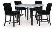 Mervannie Counter Height Dining Table and 4 Barstools - PCD571D2