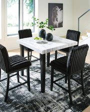 Mervannie Counter Height Dining Table and 4 Barstools - PCD571D2