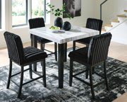 Mervannie Counter Height Dining Table and 4 Barstools - PCD571D2