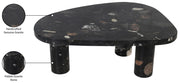 Messina Granite Coffee Table in Stone - 99008Pebble-CT