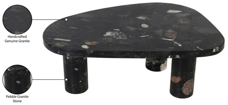 Messina Granite Coffee Table in Stone - 99008Pebble-CT