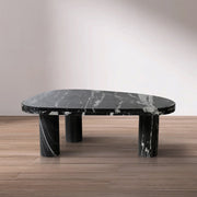 Messina Marble Coffee Table in Black - 99008Black-CT
