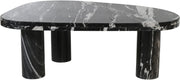 Messina Marble Coffee Table in Black - 99008Black-CT