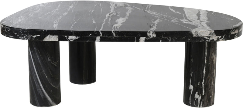 Messina Marble Coffee Table in Black - 99008Black-CT