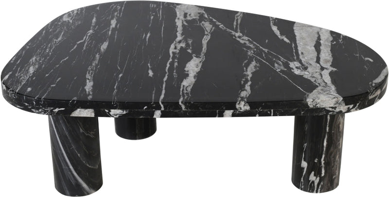 Messina Marble Coffee Table in Black - 99008Black-CT