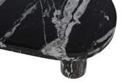 Messina Marble Coffee Table in Black - 99008Black-CT