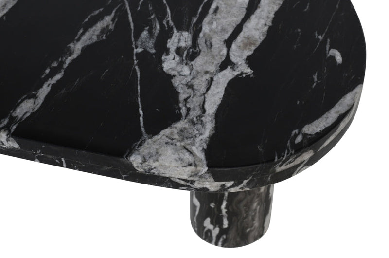 Messina Marble Coffee Table in Black - 99008Black-CT
